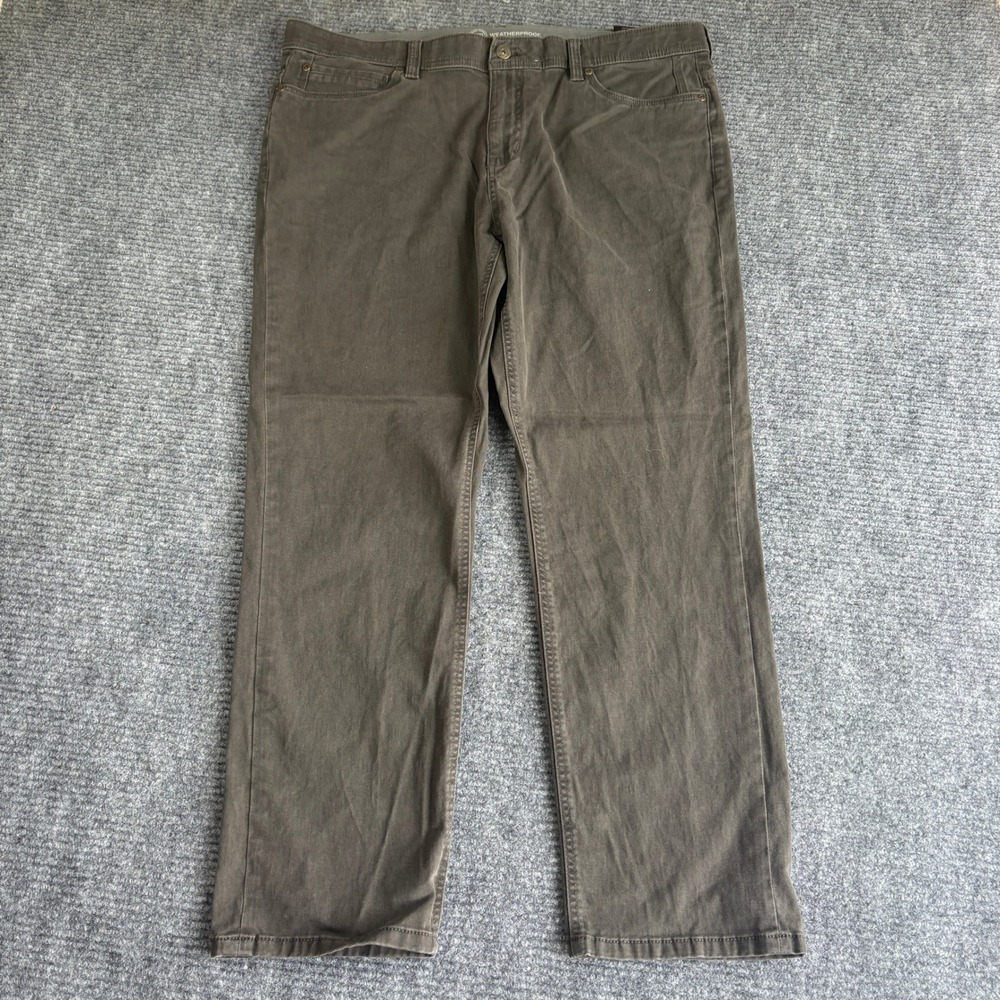 Weatherproof Mens Dark Olive Straight Leg Stretch Pants 38x30 W9F652SC